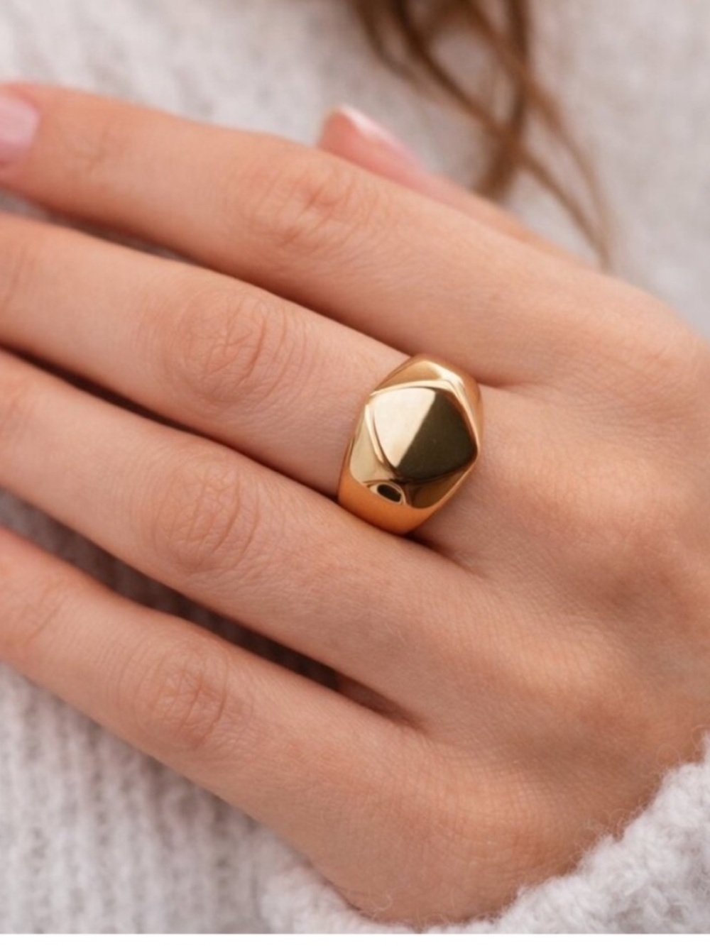 Plunder Gold Cutout Ring Size 8 NWT